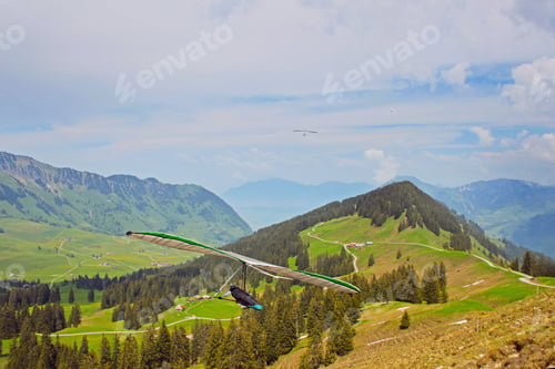 Preview: Hang Gliding In Swiss Alps, Switzerland, Europe