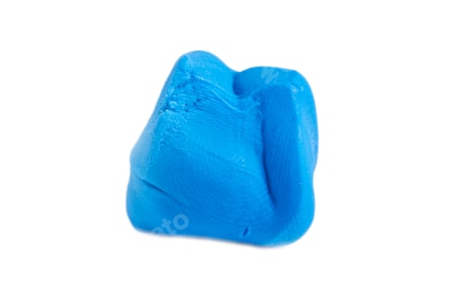 Preview: Blue Plasticine Ball Isolated On The White Background
