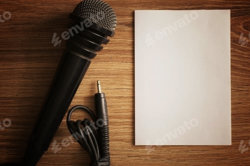 Preview: Background For Writing A Karaoke Microphone Headphones