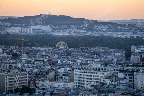 Preview: View From The Eiffel Tower In The Sunset Time, Paris, France