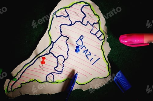 Preview: Contour Map Of Brazil