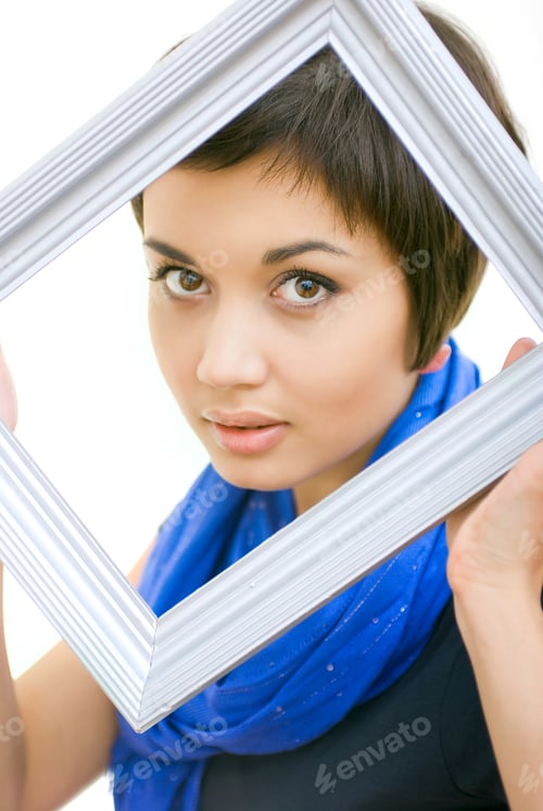 Preview: Attractive Girl With Frame