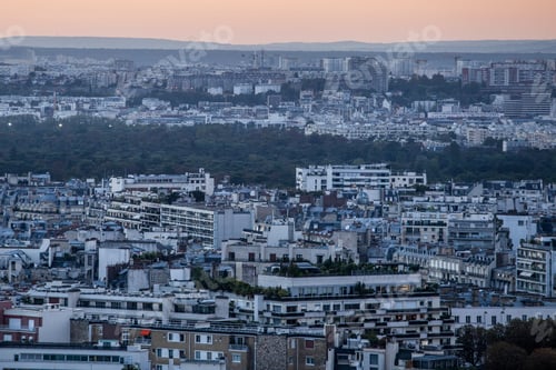 Preview: View From The Eiffel Tower In The Sunset Time, Paris, France