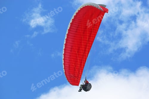 Preview: Paraglider Flying Wing In A Blue Sky
