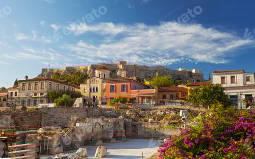 Preview: Ancient Ruins Of Library Of Hadrian, Athens, Greece.
