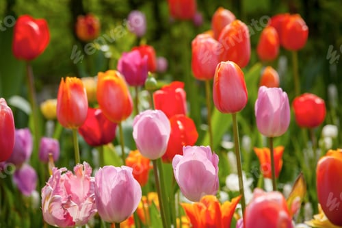 Preview: Colorful Tulips In The Park.
