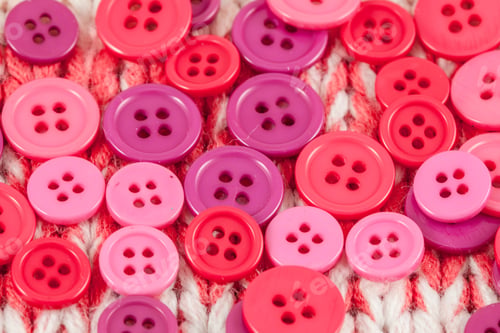 Preview: Sewing Buttons On A Knitting Background
