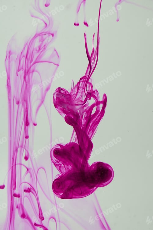 Preview: Pink Inkl Iquid In Water Making Abstract Forms