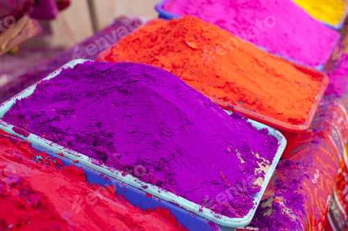 Preview: Different Colors For Sale In India On The Occasion Of Holi Festival
