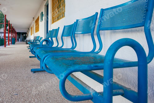 Preview: Blue Bench In School Yard