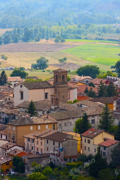 Preview: Beautiful Buildings Of The Small Town In The Mountains In Italy