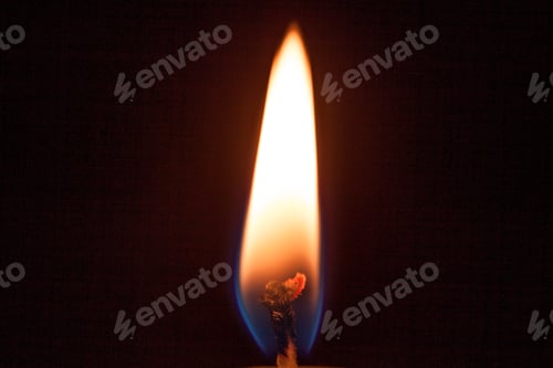 Preview: Candle Isolated On The Black Background