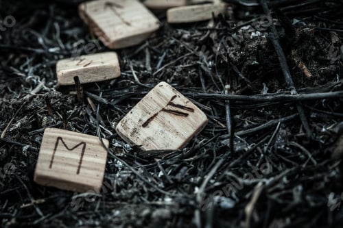 Preview: Wooden Runes On The Ground