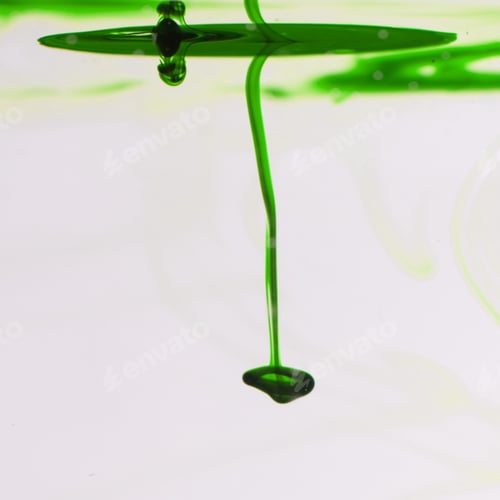 Preview: Green Liquid Ink In Water Making Abstract Forms
