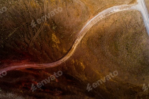 Preview: Icelandic Aerial Photography Captured By Drone.Beautiful Landscape In Hveraronf, In An Area Of
