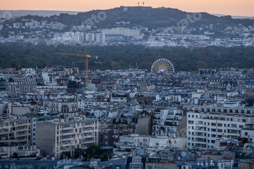 Preview: View From The Eiffel Tower In The Sunset Time, Paris, France