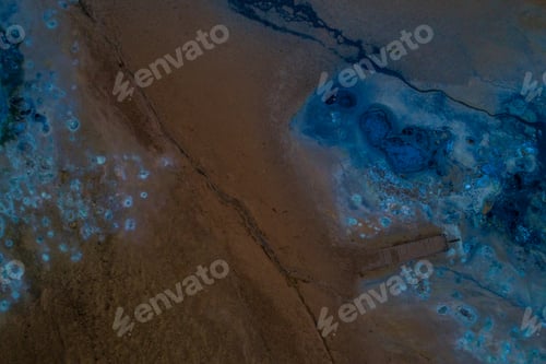 Preview: Icelandic Aerial Photography Captured By Drone.Beautiful Landscape In Hveraronf, In An Area Of