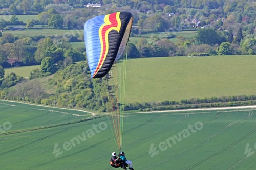 Preview: Paraglider Flying At Combe Gibbet, England