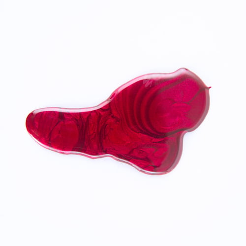 Preview: Red Nail Polish Drops Sample, Isolated On White