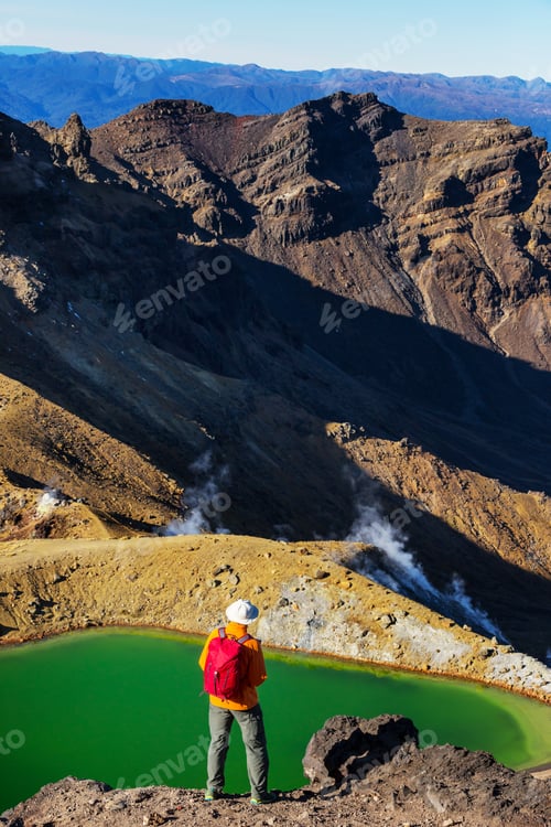 Preview: Unusual Volcanic Landscapes On Tongariro Crossing Track, Tongariro National Park, New Zealand