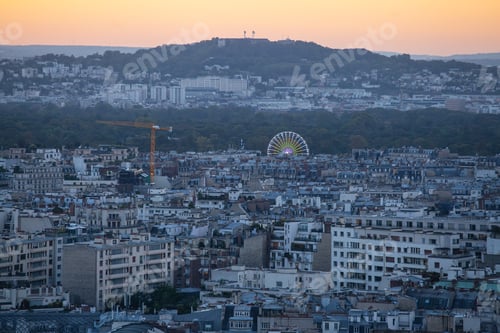 Preview: View From The Eiffel Tower In The Sunset Time, Paris, France