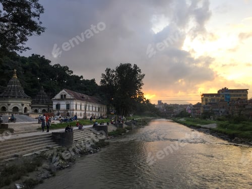 Preview: Ganga River In Kathmandu, View From Pashupatinath Temple, Nepal