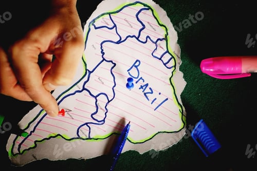 Preview: Contour Map Of Brazil