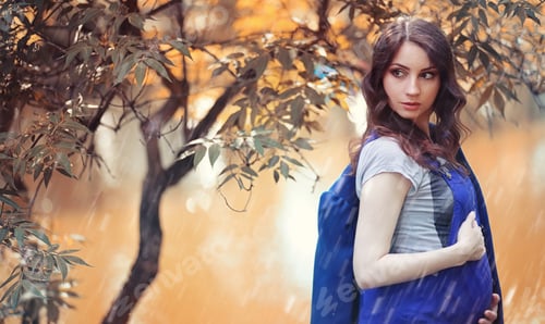 Preview: Pregnant Woman On A Walk In The Park