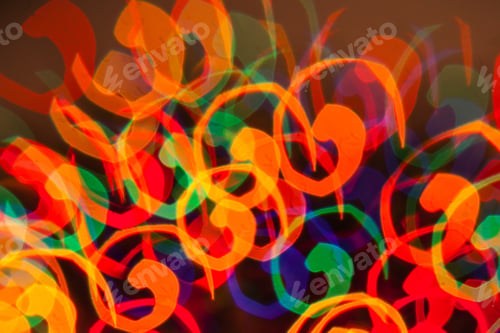 Preview: Defocused Figure Colorful Lights Christmas Background