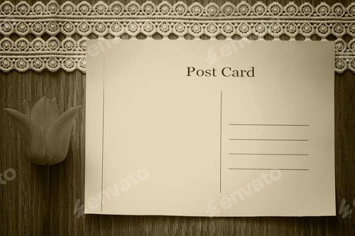 Preview: Background Post Card With A Bouquet Of Flowers