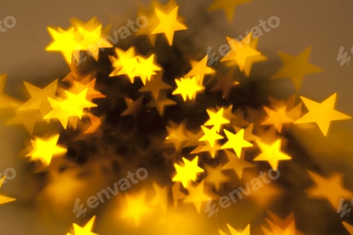 Preview: Gold Christmas Lights Background