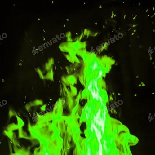 Preview: Fire Flames On Black Background