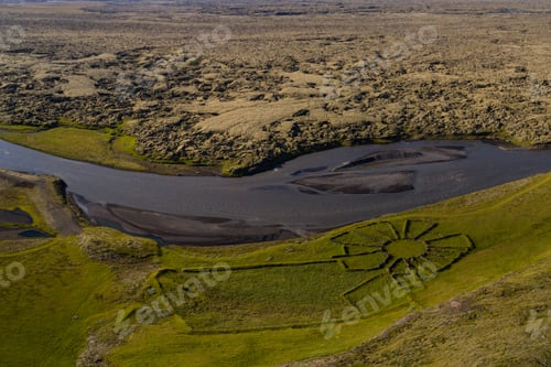 Preview: Landscape Of Iceland With Rivers And Beautiful Hills