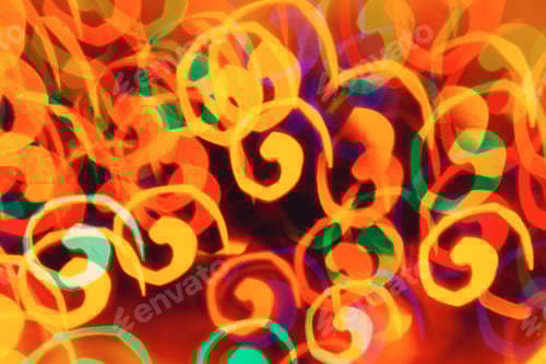 Preview: Defocused Figure Colorful Lights Christmas Background