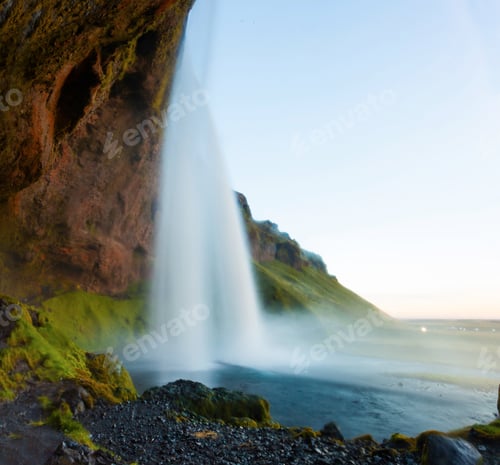 Preview: Seljalandsfoss Waterfall During The Sunset, Iceland