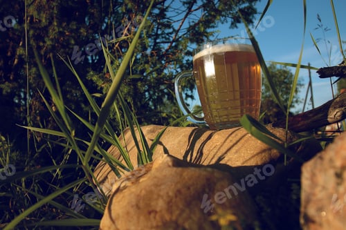 Vista previa: Mug Of Beer At Sunset
