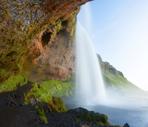 Preview: Seljalandsfoss Waterfall During The Sunset, Iceland