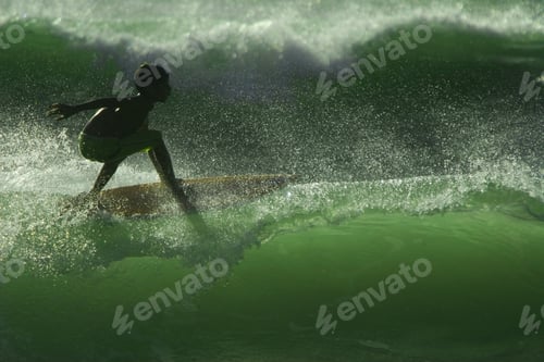 Preview: Surfer On The Crest Of The Wave, Natal, Rio Grande Do Norte, Brazil...