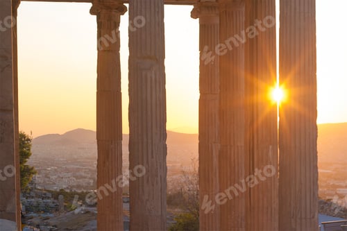 Preview: Famous Erechtheon Ancient Building In Acropolis In Athens, Greece