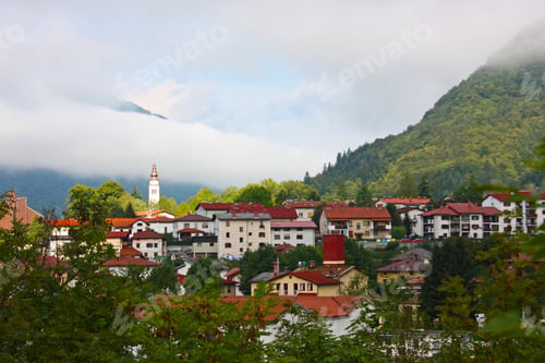 Preview: Small Town Tplmin In The Alps Taken In Summer In Slovenia
