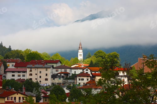 Preview: Small Town Tolmin In The Alps Taken In Summer In Slovenia