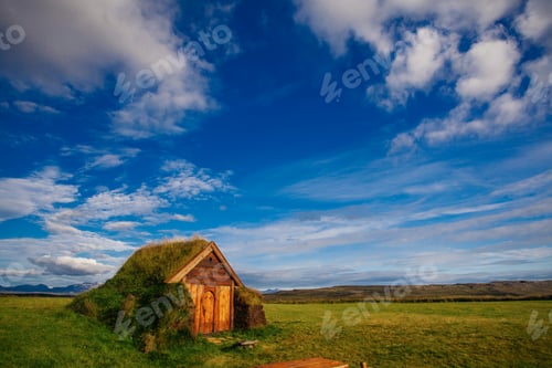 Preview: Traditional House In Iceland, Recovered Ancient Church