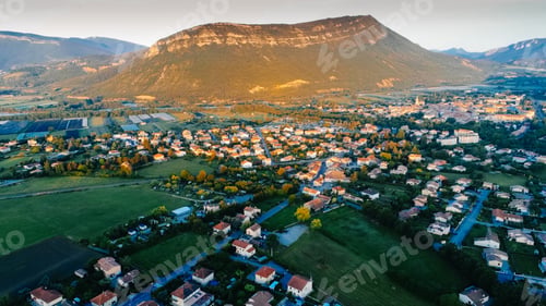 Preview: Panoramic Top View Of Laragne-Monteglin Area, France/ Taken With Drone