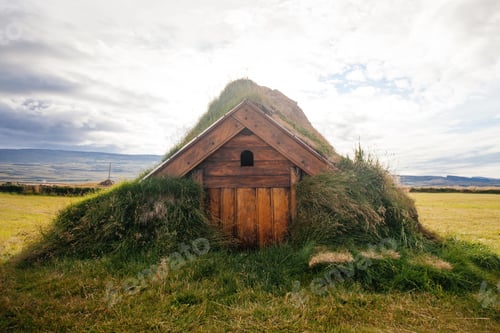 Preview: Traditional House In Iceland, Recovered Ancient Church
