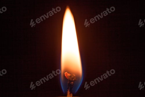 Preview: Candle Isolated On The Black Backround