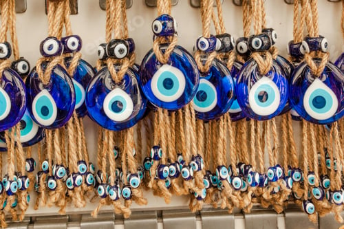 Preview: Evil Eye Bead Protection Amulet In The Shop Or Market. One Of The Most Popular Souvenirs
