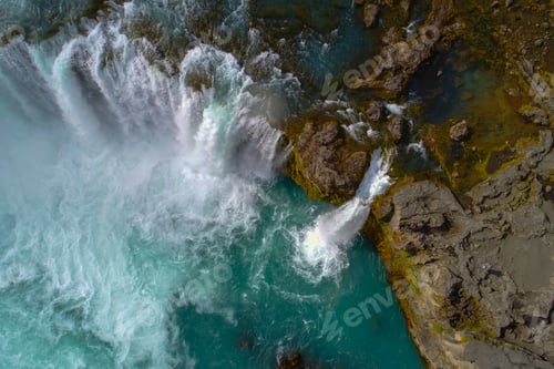 Preview: Godafoss , Icelandic Waterfall. Located On The North Of The Island
