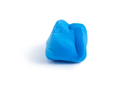 Preview: Blue Plasticine Ball Isolated On The White Background