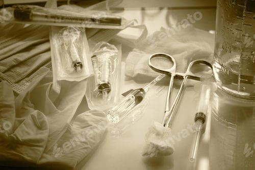 Preview: Preparation For Prick Syringe Bandage Ampoule