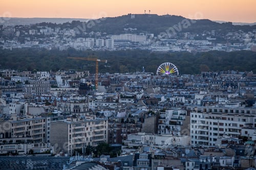 Preview: View From The Eiffel Tower In The Sunset Time, Paris, France